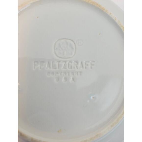 Pfaltzgraff Poetry Blue Rose Vintage Cup And Saucer Glossy Coffee Tea - Picture 10 of 12